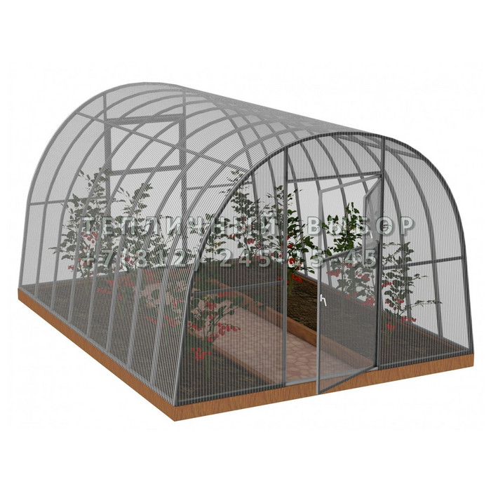 Теплица из поликарбоната Арочная 3х8 h=2.1 м профиль 30х30 мм
